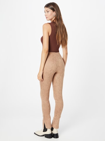 Colourful Rebel Skinny Leggings 'Ziva' in Brown