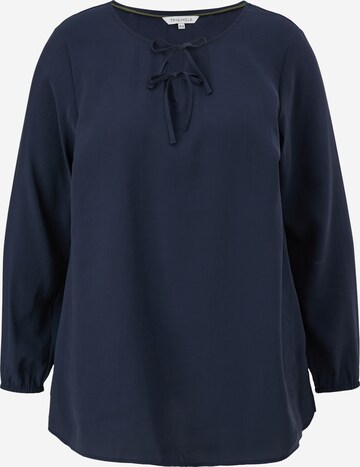 TRIANGLE Blouse in Blauw: voorkant