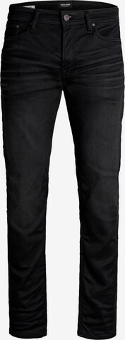 JACK & JONES Tapered Jeans 'Mike' in Zwart: voorkant