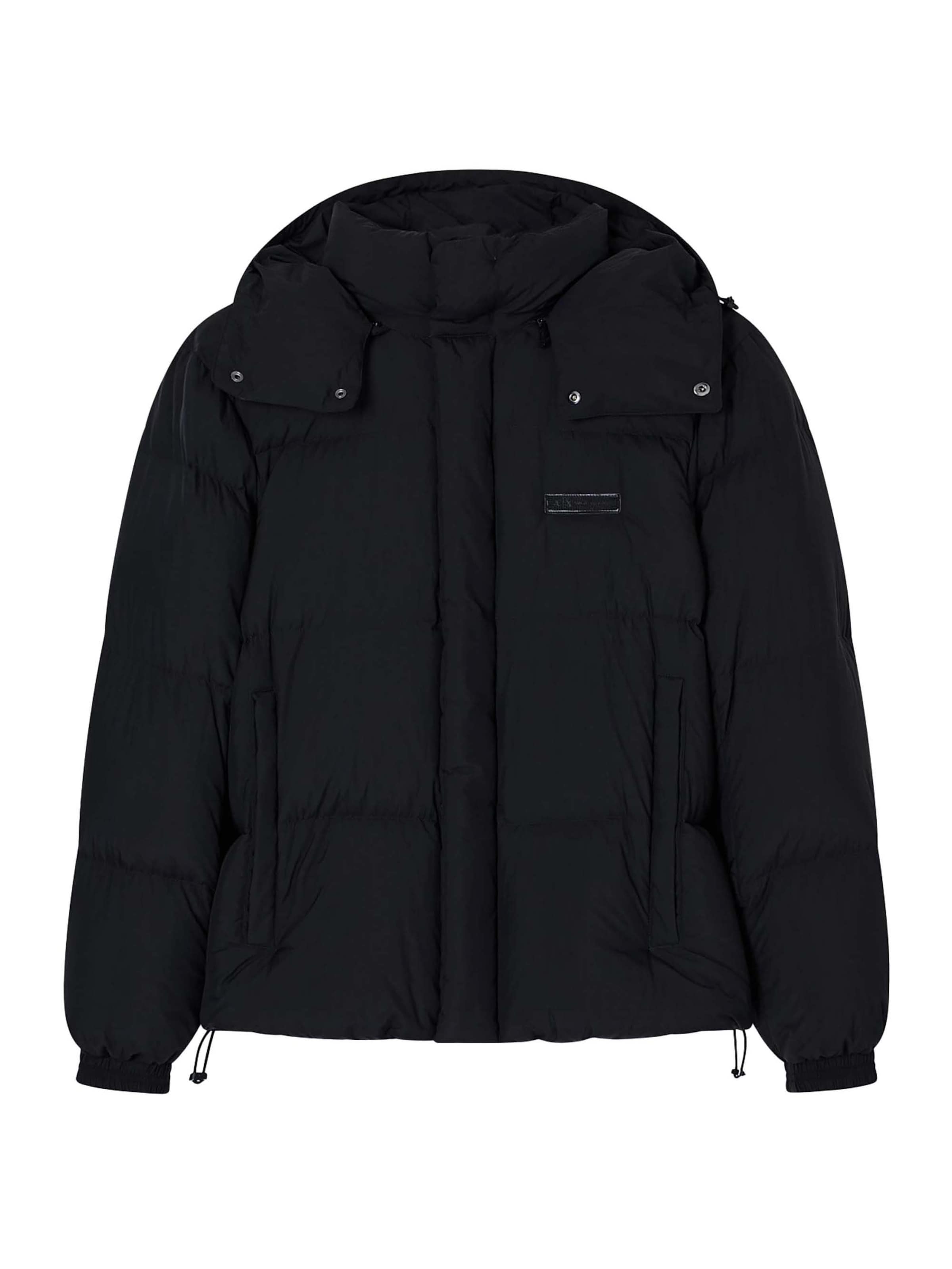 ARMANI EXCHANGE Winter Jacket 'Down' in Black: front