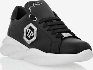 Philipp Plein - Sapatilhas baixas 'Crystal' em preto: frente