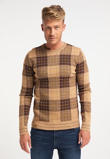 Pull MO en beige / marron / marron clair