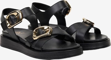 Desa Sandale 'Sandalen' in Schwarz: Vorderseite