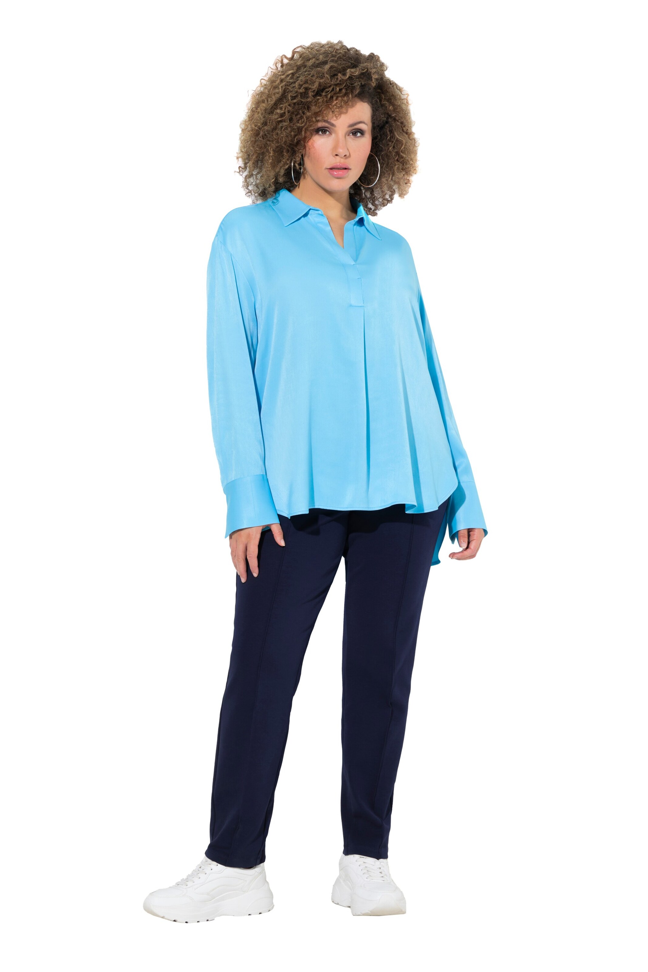 Ulla Popken Blouse in Blauw: voorkant