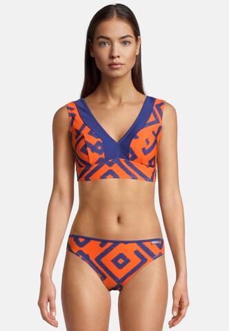 BECO the world of aquasports Bustier Bikini 'Inka Graphic' in Orange: Vorderseite