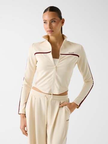 GUESS Knit Cardigan in Beige: front