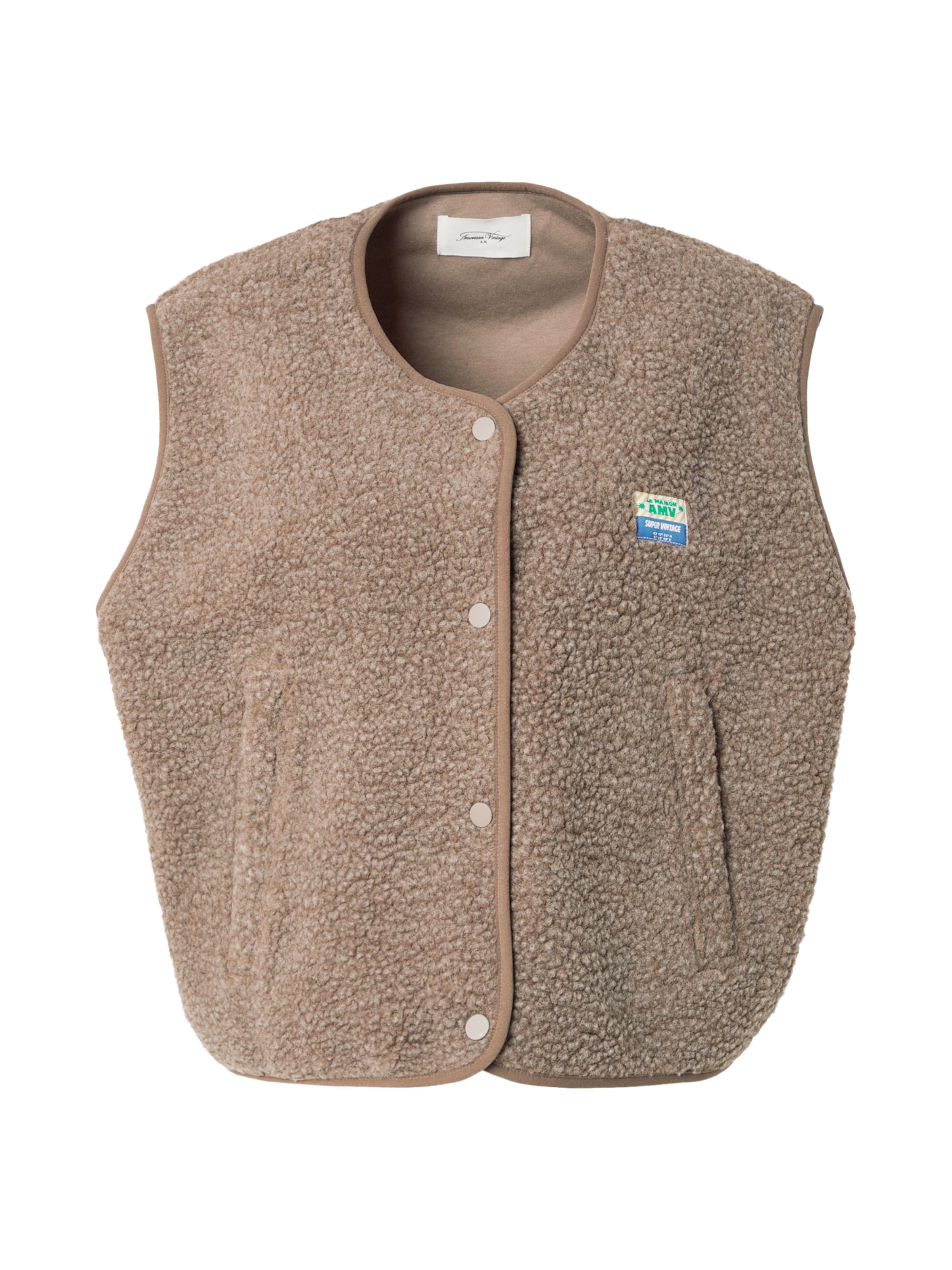 AMERICAN VINTAGE Bodywarmer 'Hoktown' in Beige: voorkant