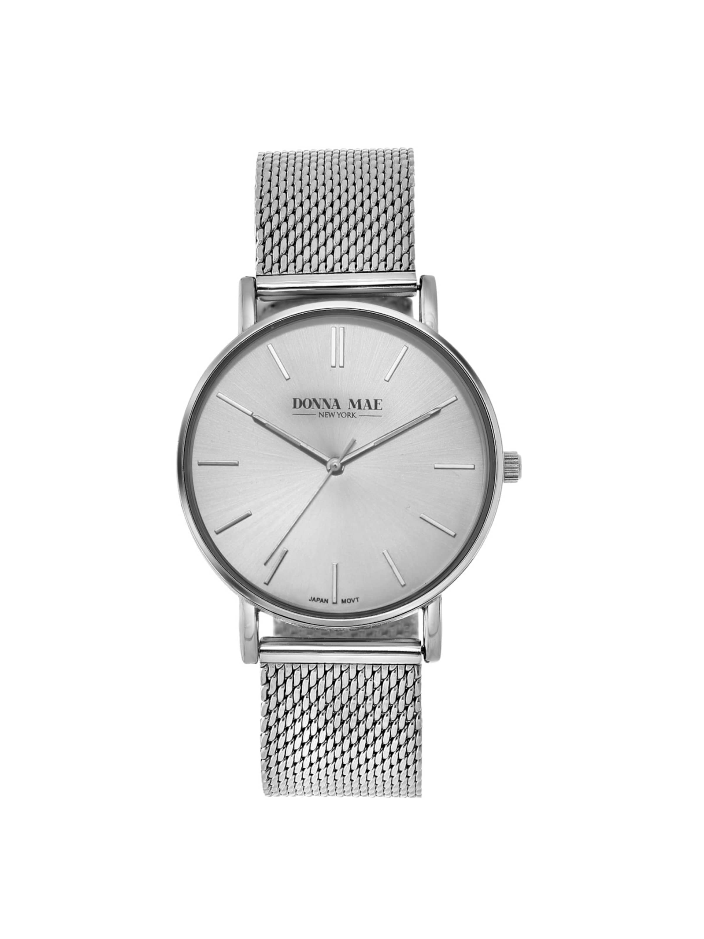 Lucardi Analog Watch 'Mesh' in Silver: front