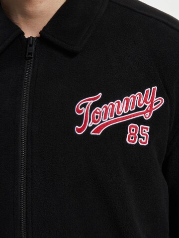 Tommy Jeans Fleece jas in Zwart