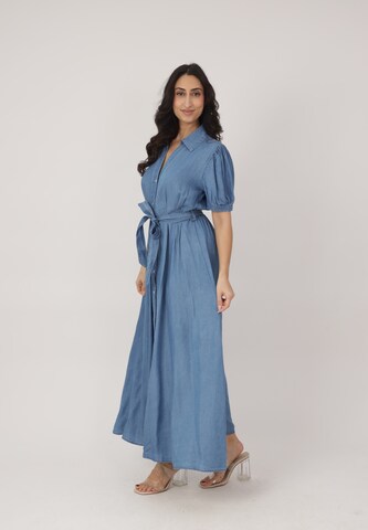 Elara Shirt dress in Blue