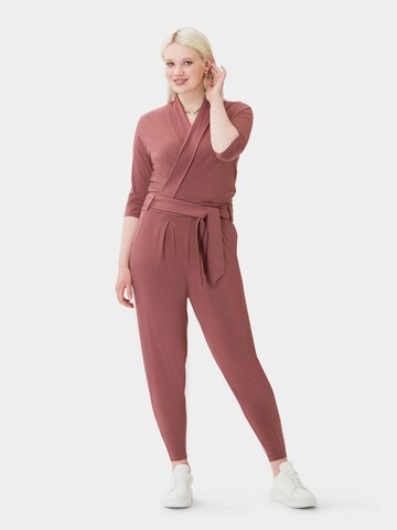 Les Lunes Jumpsuit 'Paul' in Bruin: voorkant