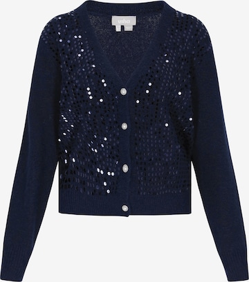 Usha Gebreid vest in Blauw: voorkant