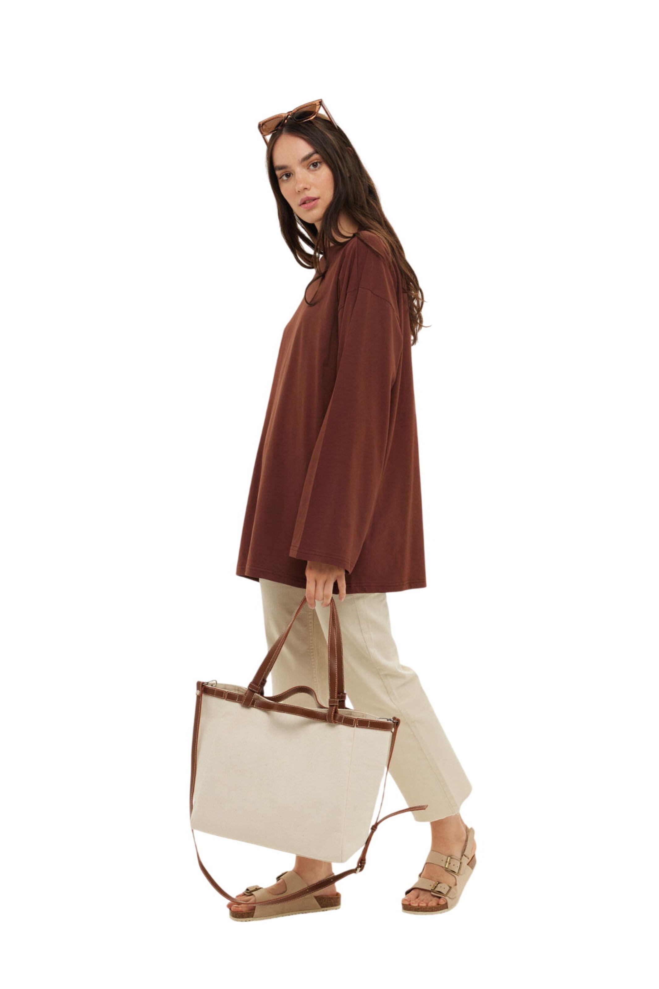 Sweat-shirt 'Manuka' MANUKA en marron