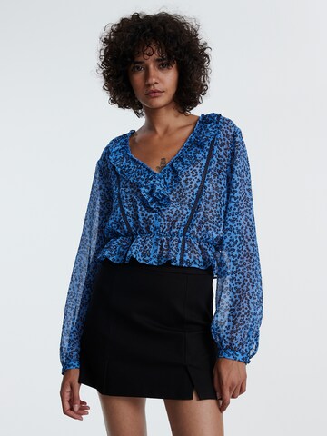 EDITED Bluse 'Genoveva' in Blau: predná strana