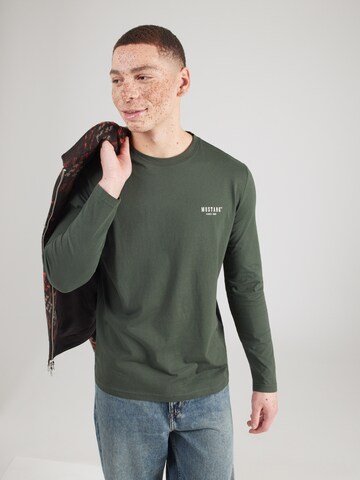 MUSTANG Póló 'ASHEVILLE' - zöld: elől