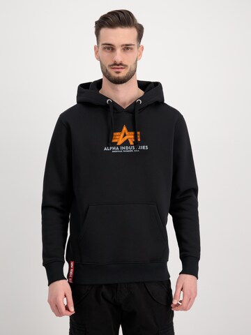 ALPHA INDUSTRIES Sweatshirt in Schwarz: predná strana