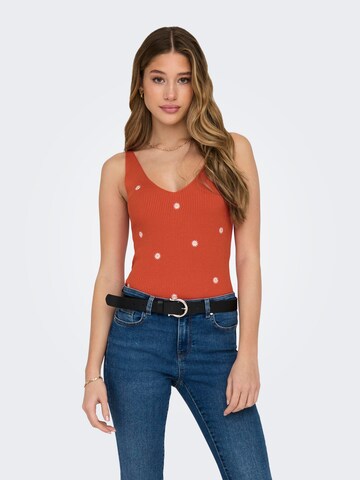 JDY Knitted Top 'NANNA' in Orange: front