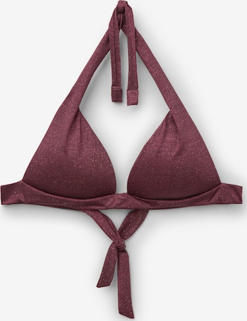 CALZEDONIA Triangel Bikinitop 'Golden Glow' in Rot: Vorderseite