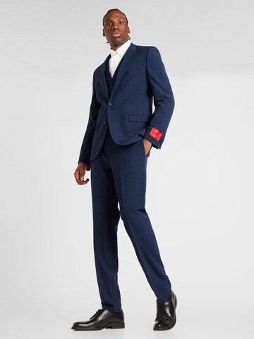 HUGO - Slimfit Fato 'Arti Hesten' em azul: frente