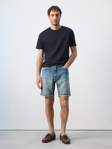 MANGO MAN Slimfit Farkut 'Rock' värissä sininen