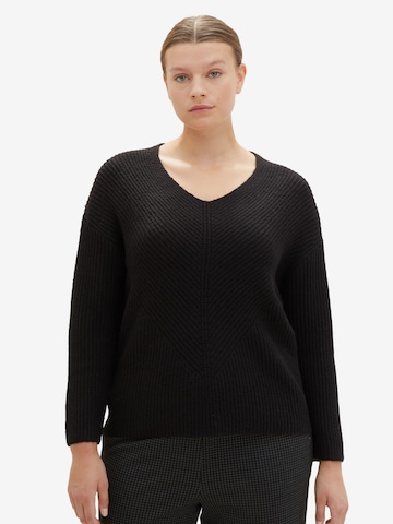 Tom Tailor Women + Sweater in Black: front