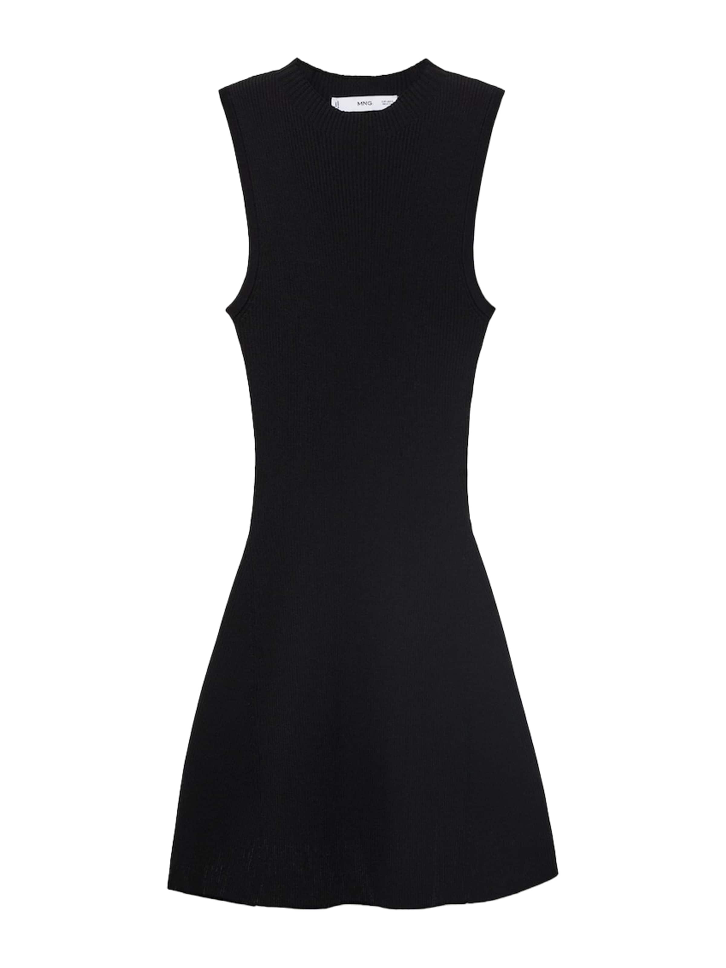 MANGO Úpletové šaty 'ALBERT' – černá: přední strana