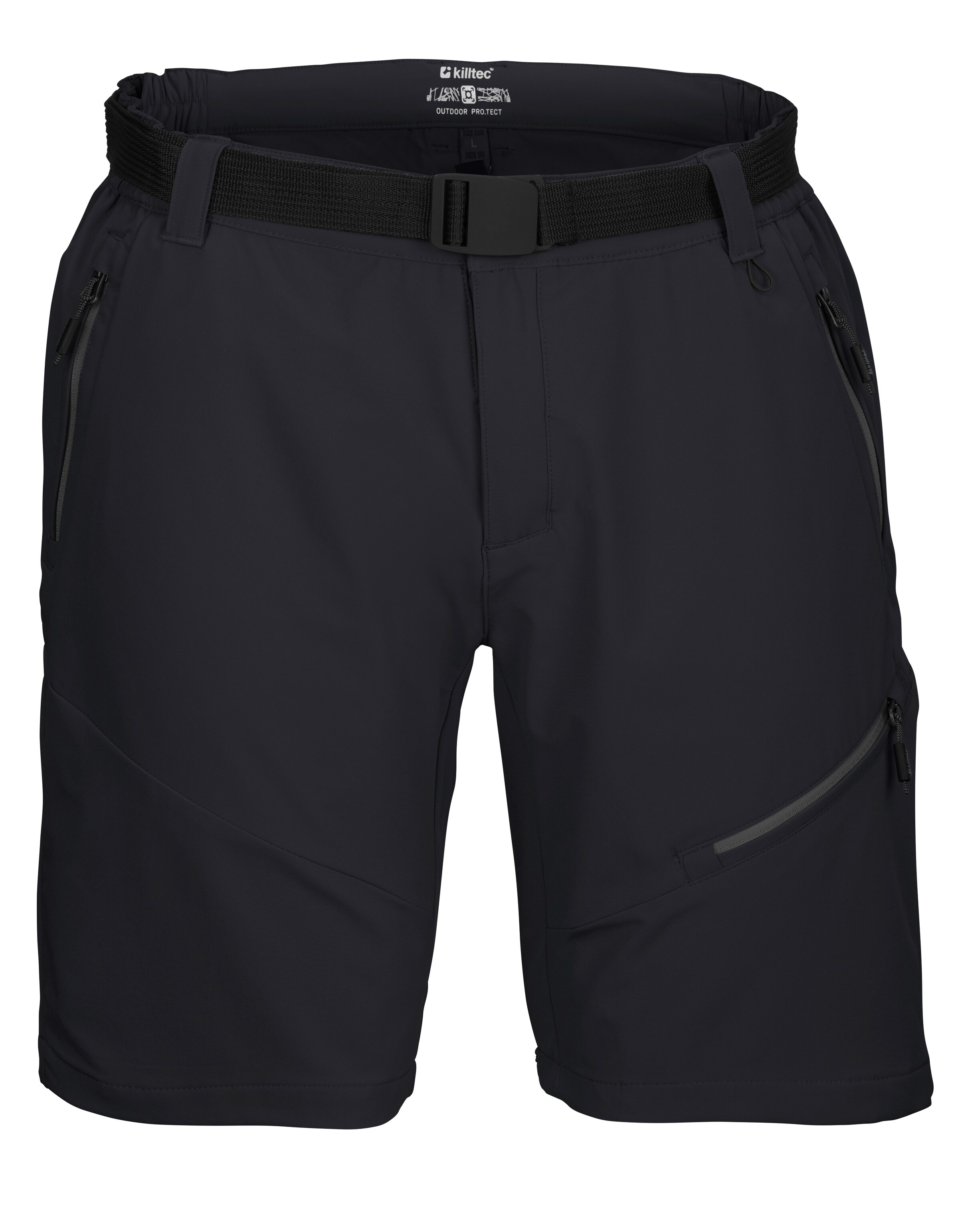 KILLTEC Outdoor Pants in Black: front