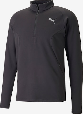 PUMA Αθλητική μπλούζα φούτερ σε μαύρο: μπροστά