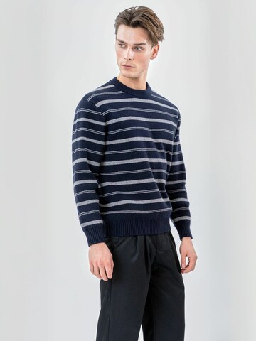 TEESHOPPEN Trui ' Striped ' in Blauw: voorkant