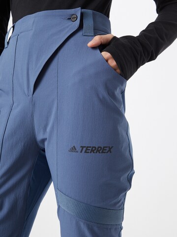 Regular Pantalon outdoor 'Zupahike' ADIDAS TERREX en bleu