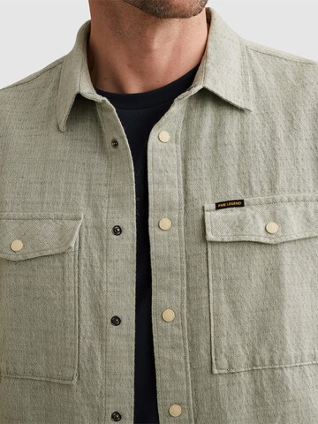 Coupe regular Chemise 'Shirt with short sleeves in cotton/linen' PME Legend en vert