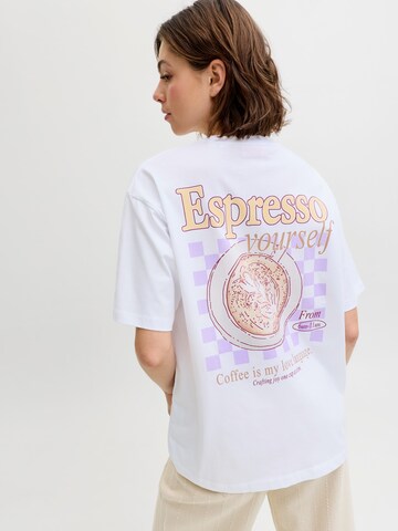 JJXX Μπλουζάκι 'JXLATTE' σε λευκό: μπροστά