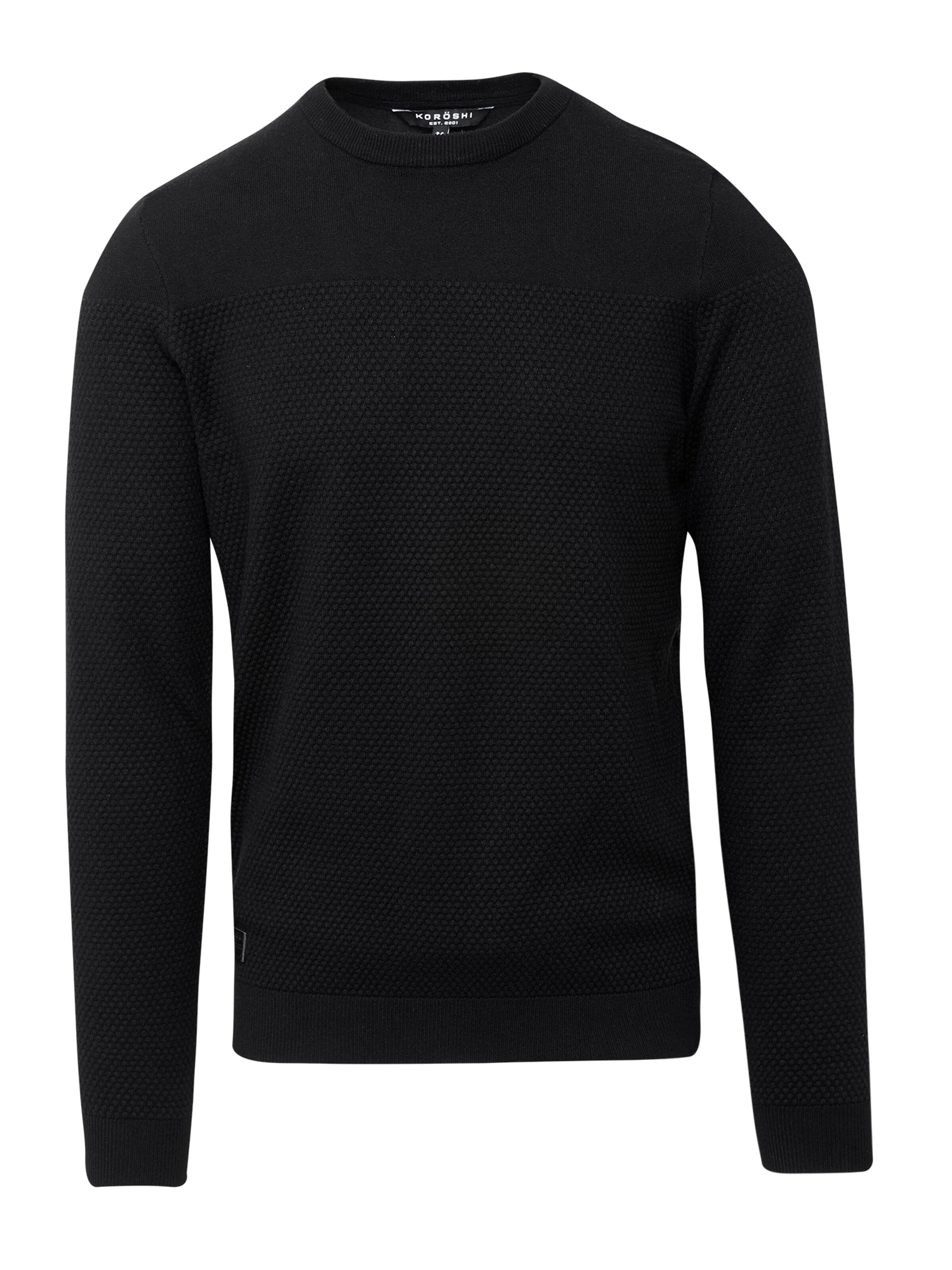 Pull-over KOROSHI en noir : devant
