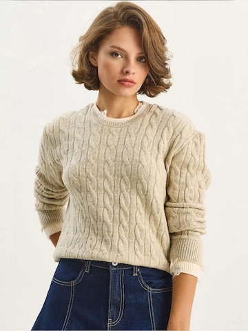 Pull-over 'Pullover' Bianco Lucci en beige : devant