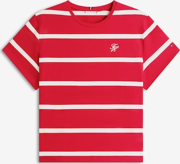 Tricou de la Tommy Hilfiger Curve pe roșu: față