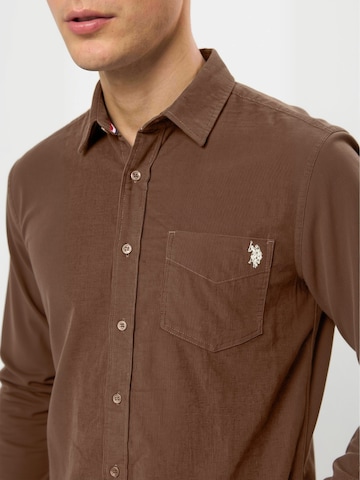 U.S. POLO ASSN. Shirts ' UMDaren ' i brun