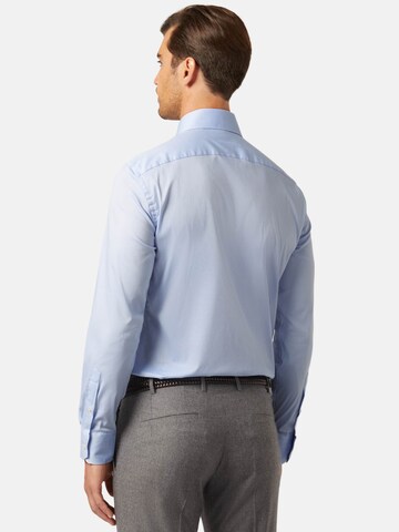 Boggi Milano Slim fit Overhemd in Blauw