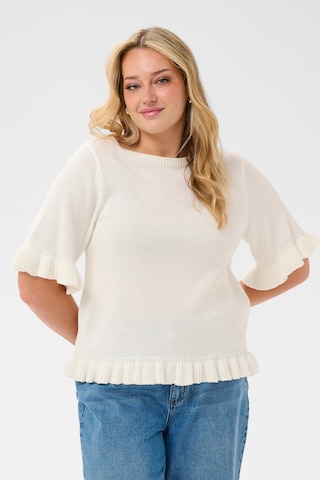 KAFFE CURVE - Pullover 'KCLindsy' em branco: frente