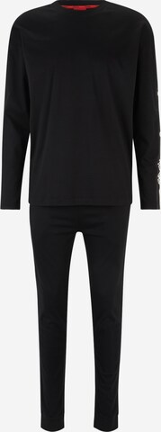 HUGO Pyjamas lång i svart: framsida
