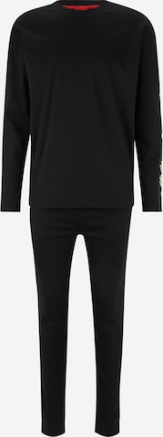 HUGO Hosszú pizsama - fekete: elől