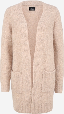 Pieces Tall Strickjacke 'CATHERINE' in Beige: front