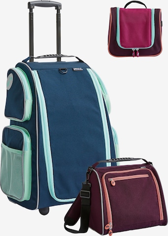 HABA Tas ' Rolltrolley mit Trolleytasche und Kulturbeutel ' in Blauw: voorkant