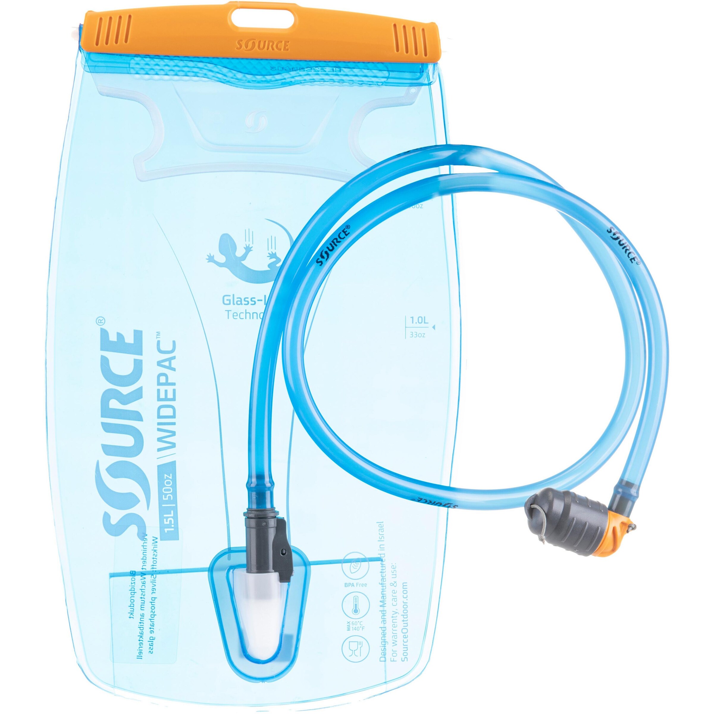 Source Drinking Bottle 'Widepac 1.5L' in Blue: front
