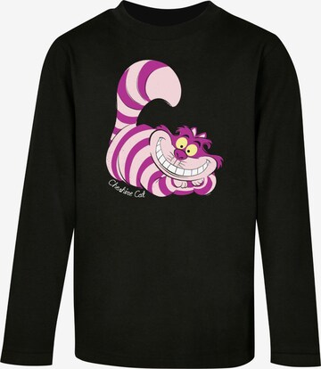ABSOLUTE CULT Shirt 'AAlice in Wonderland - Cheshire Cat' in Zwart: voorkant