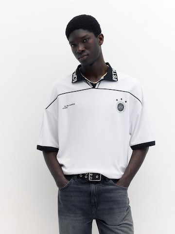 Pull&Bear Majica 'STWD DIVISION FUTBOL' | bela barva