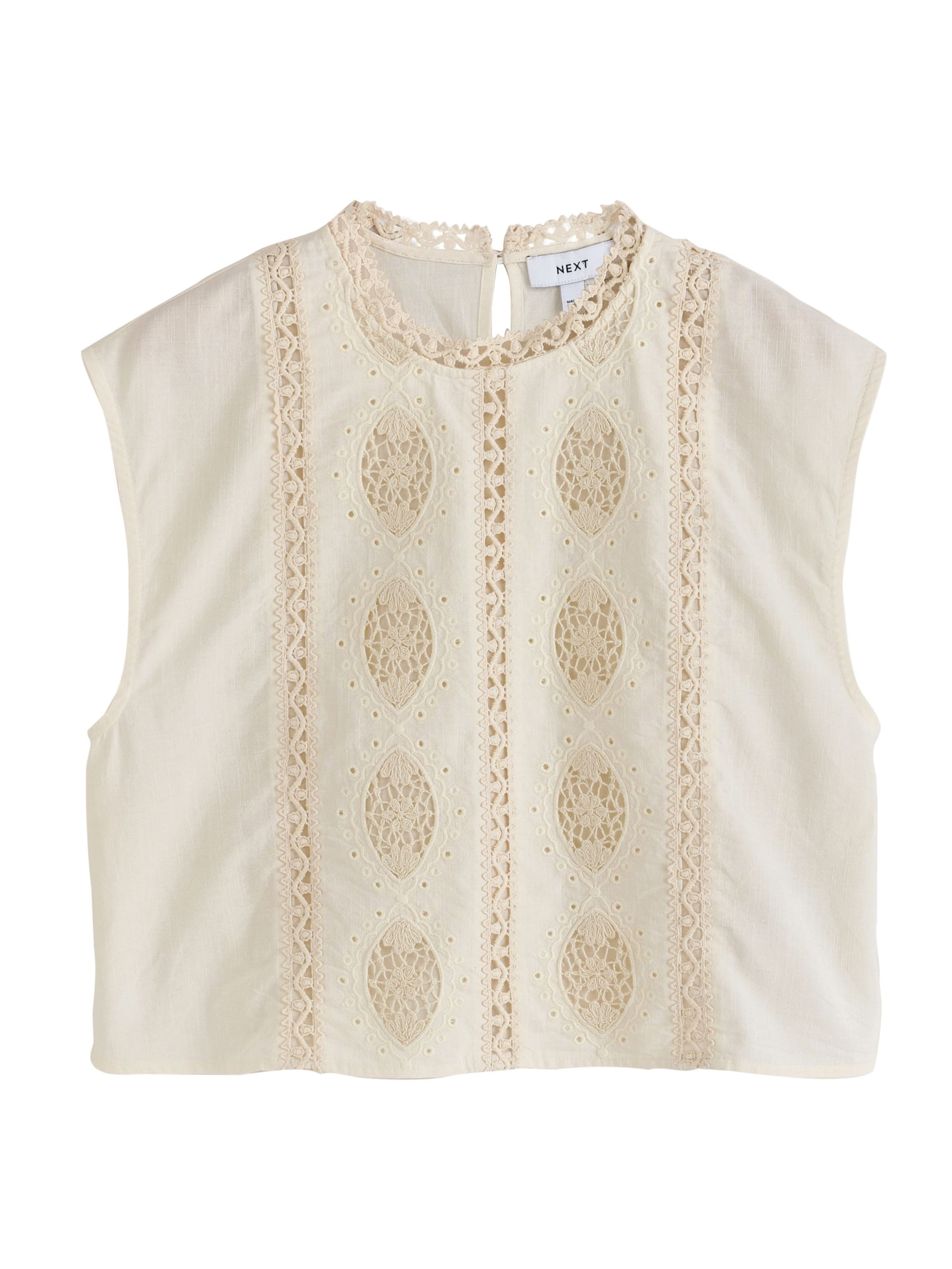 Next Bluse i beige: forside