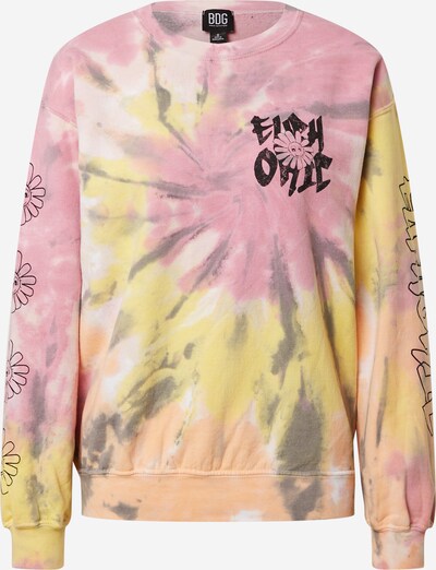 BDG Urban Outfitters Sweatshirt 'EUPHORIC' in gelb / grau / pastellorange / rosé / weiß, Produktansicht