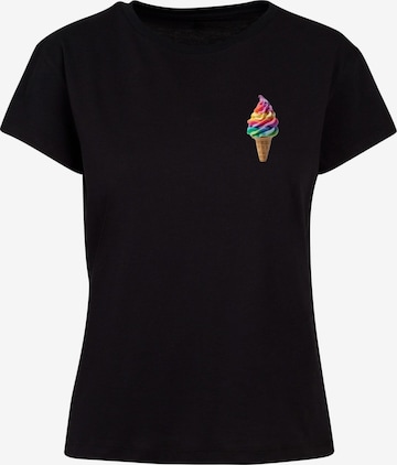 Merchcode T-Shirt 'Pride Scoops' in Schwarz: Vorderseite