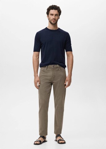 MANGO MAN Tapered Jeans 'Ben' in Grau