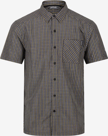 REGATTA Regular fit Athletic Button Up Shirt 'Mindano' in Grey: front